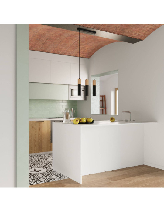 Plafonnier Bois Pablo SOLLUX