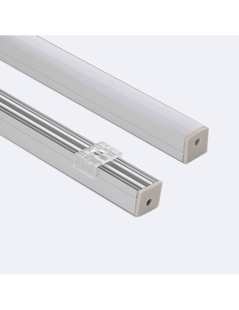 Profilé Aluminium en Saillie avec Capot Continu pour Ruban LED jusqu'à 13 mm