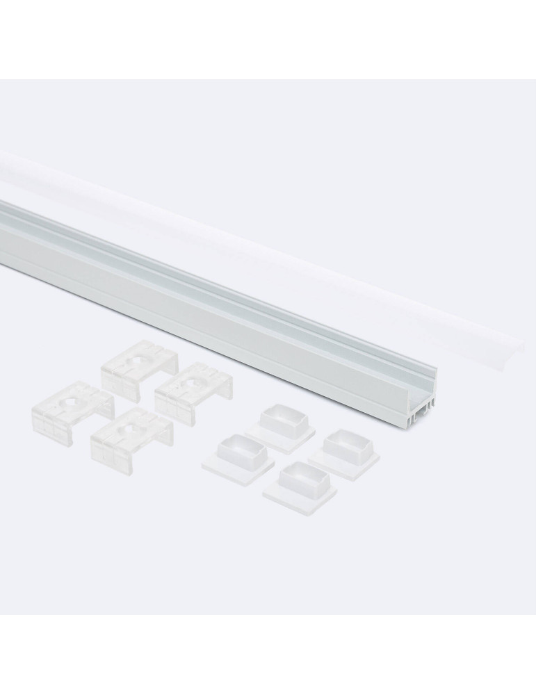 Profilé Aluminium en Saillie avec Capot Continu pour Ruban LED jusqu'à 13 mm