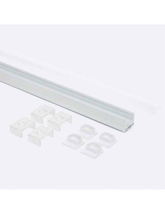 Profilé Aluminium en Saillie avec Capot Continu pour Ruban LED jusqu'à 13 mm