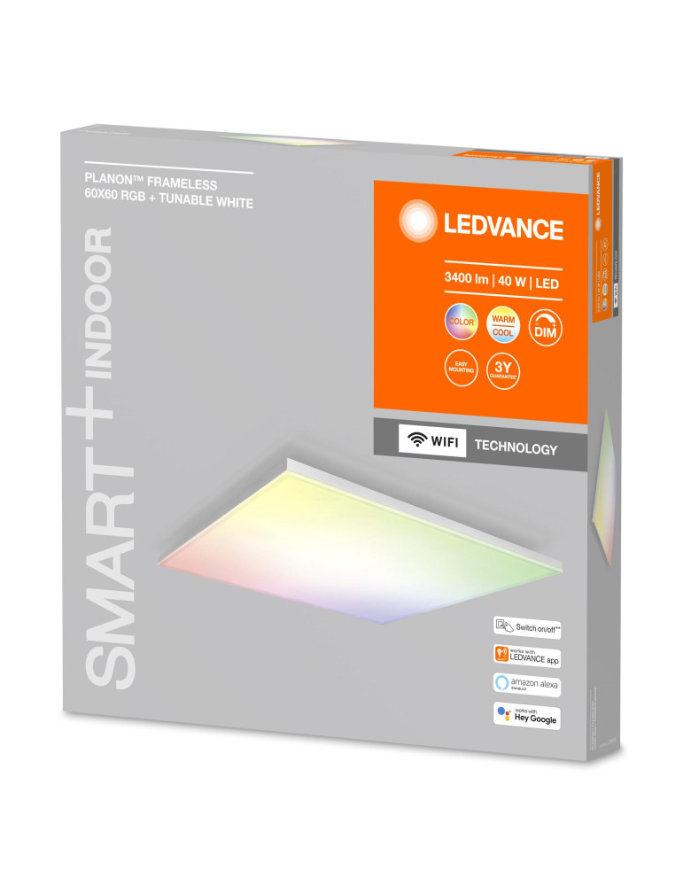 Panneau LED 40W Carré 60x60 cm Sans Cadre Smart+ WiFi LEDVANCE 4058075484436