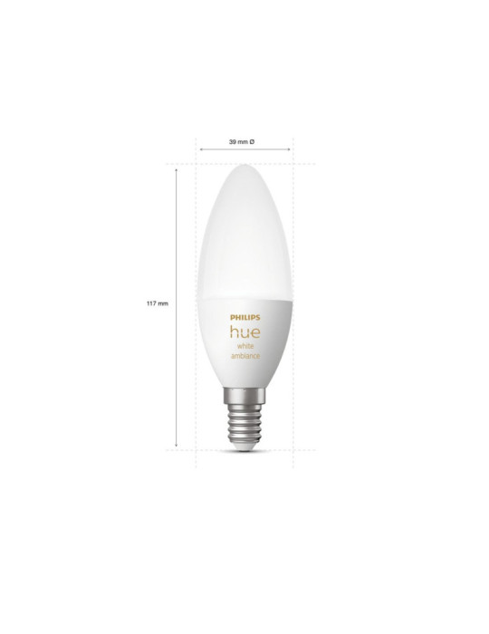 Ampoule LED Intelligente E14 5.2W 470 lm PHILIPS Hue White Ambiance
