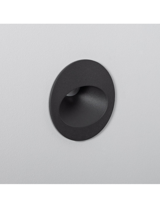 Balise Extérieure Murale LED Encastrable 3W Ronde Coney Grise