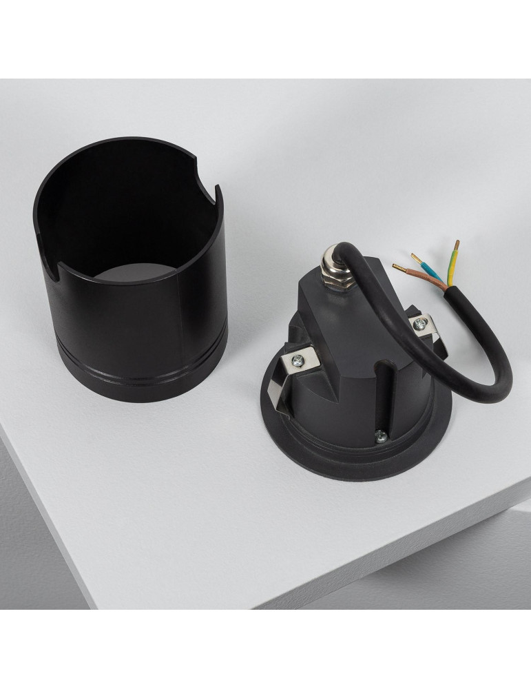 Balise Extérieure Murale LED Encastrable 3W Ronde Coney Grise