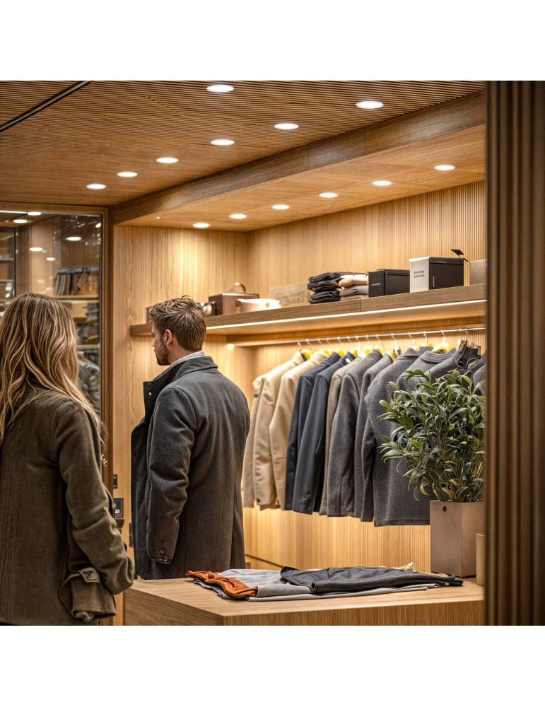 Downlight LED 6W Rond OSRAM Aero 110 lm/W LIFUD Coupe Ø 80 mm