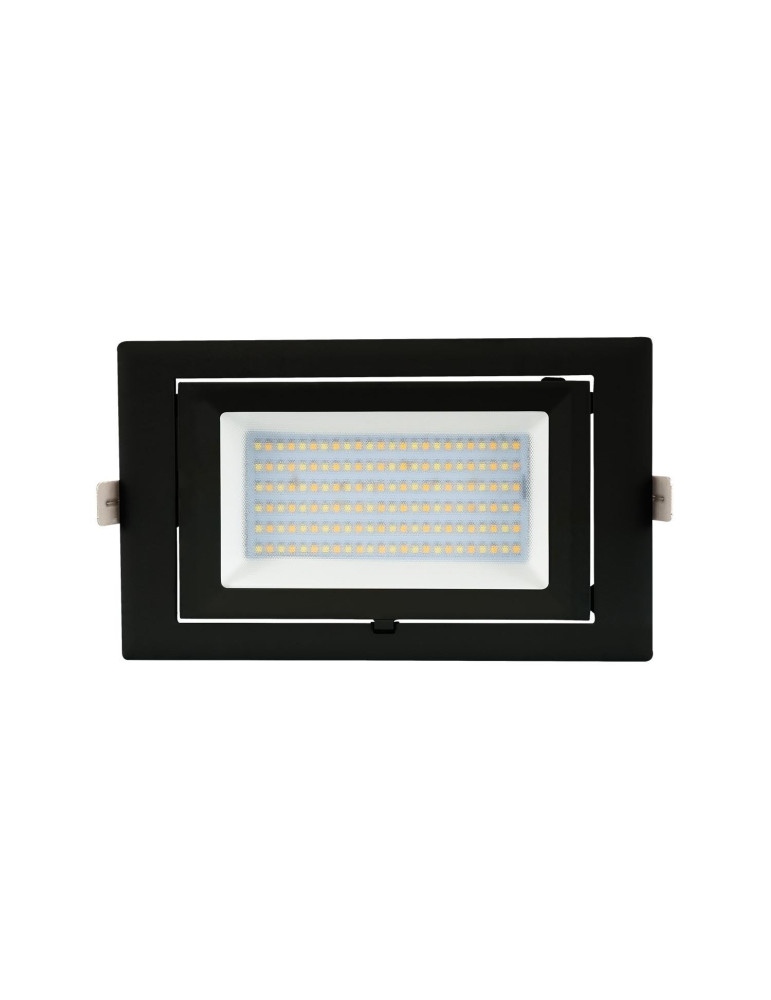 Spot Downlight LED 38W Rectangulaire Orientable SAMSUNG 130 lm/W LIFUD Coupe 210x125 mm Noir