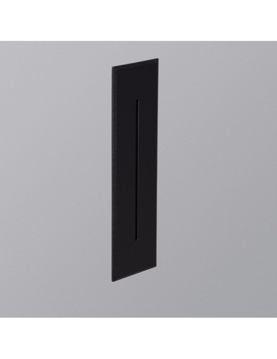 Balise LED Extérieure 3W Encastrable au Mur Rectangulaire Linéaire Wabi Noire