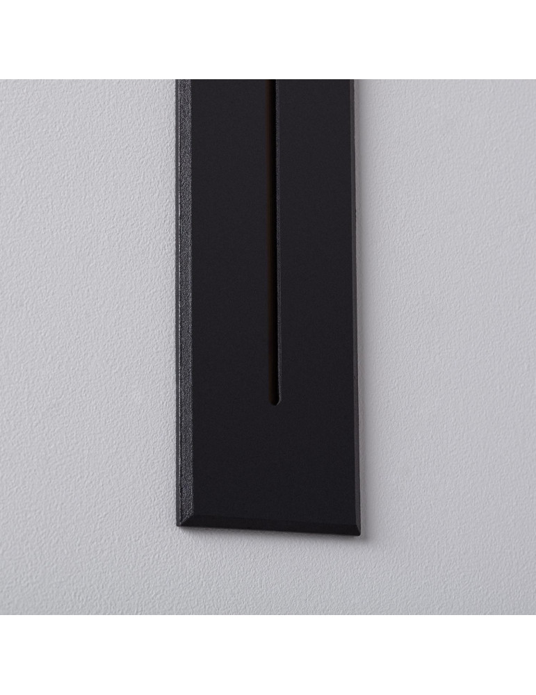 Balise LED Extérieure 3W Encastrable au Mur Rectangulaire Linéaire Wabi Noire