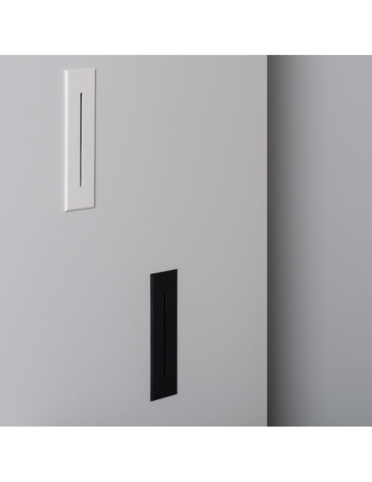 Balise LED Extérieure 3W Encastrable au Mur Rectangulaire Linéaire Wabi Noire