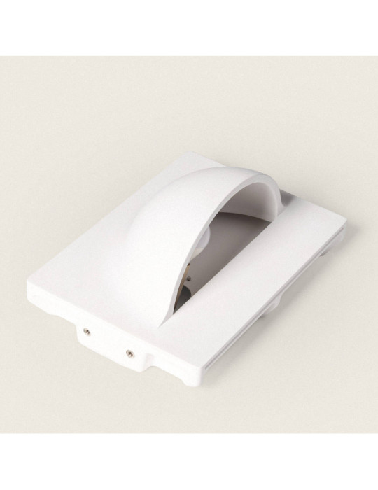 Applique Murale Intégration Plâtre/Pladur Carée pour Ampoule LED E14 Coupe 283x283 mm