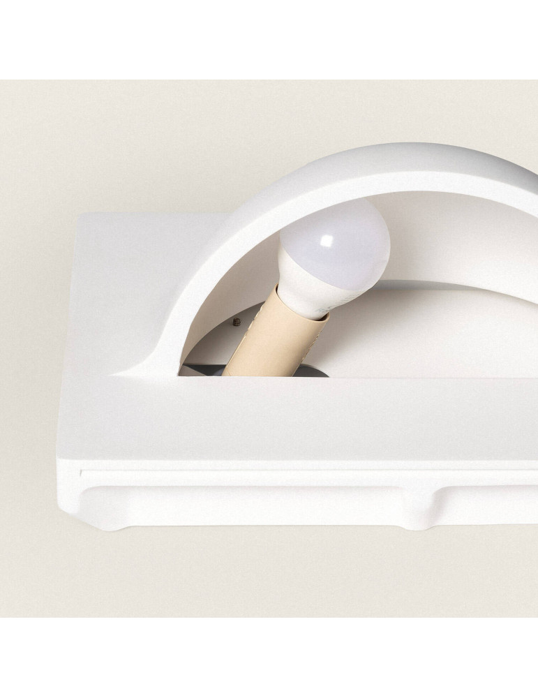 Applique Murale Intégration Plâtre/Pladur Carée pour Ampoule LED E14 Coupe 283x283 mm