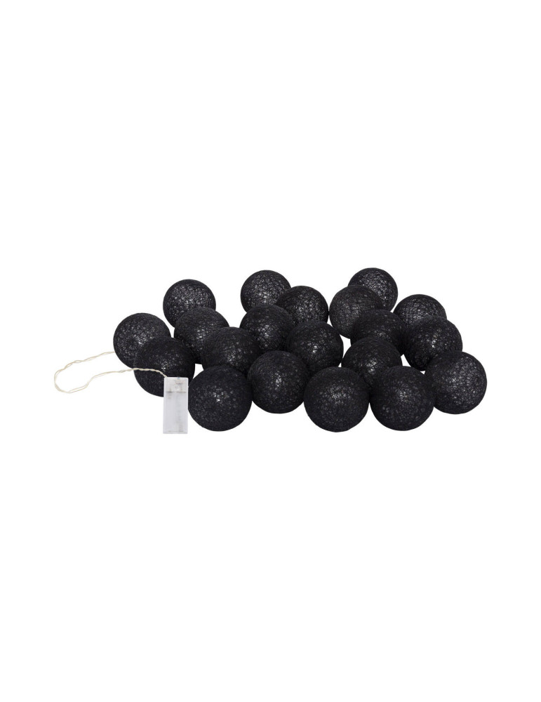 Guirlande 20 Boules LED noire