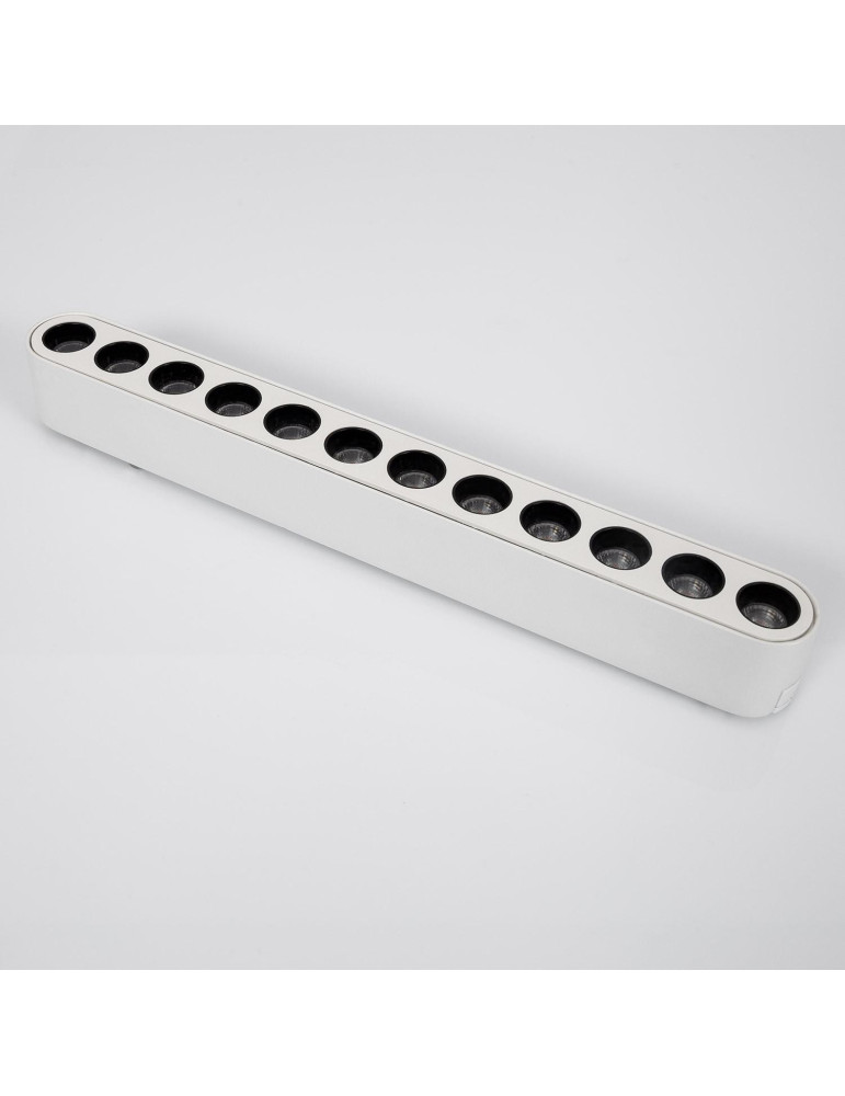 Spot Linéaire LED sur Rail Magnétique 25mm Extra-Plat 12W 48V Blanc Grid 222mm