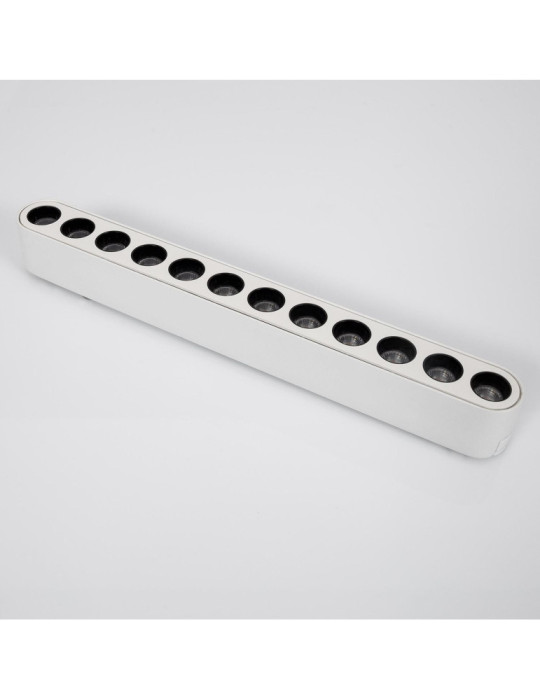 Spot Linéaire LED sur Rail Magnétique 25mm Extra-Plat 12W 48V Blanc Grid 222mm