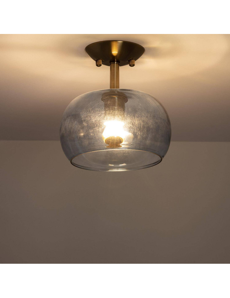 Plafonnier Métal et Verre Delacroix