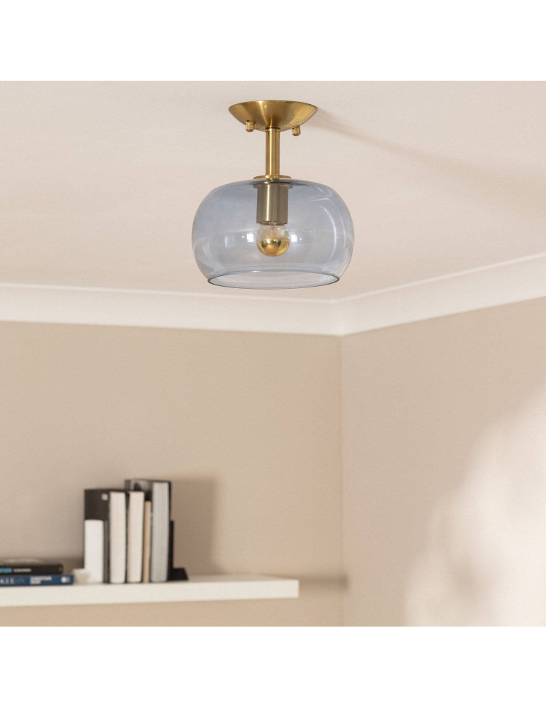 Plafonnier Métal et Verre Delacroix