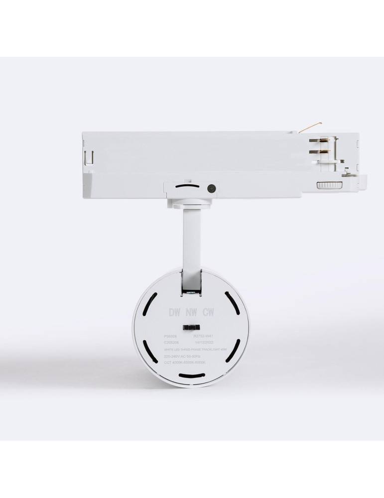 Spot LED sur Rail Triphasé 40W Carlo CCT Blanc