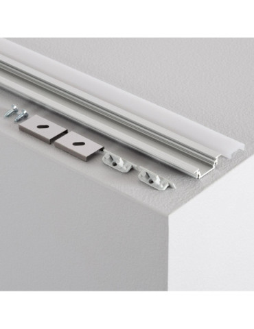 Profilé Aluminium Encastré 1m Capot Coulissant pour Rubans LED  jusqu'à 10mm