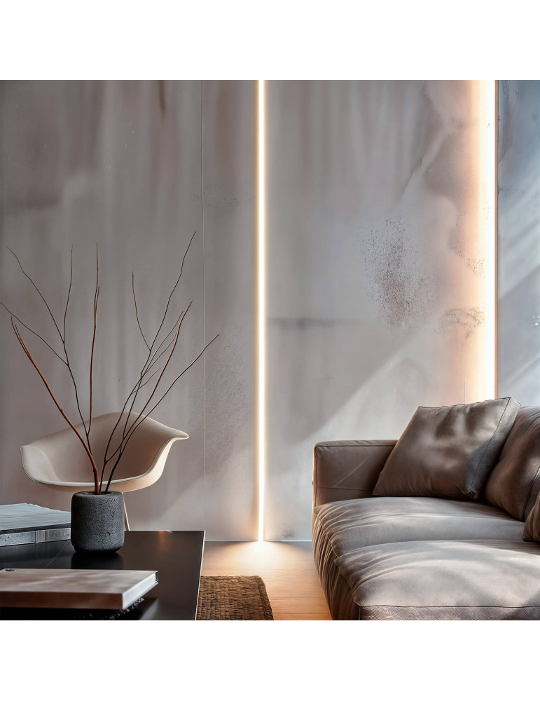 Profilé Aluminium Encastré 1m Capot Coulissant pour Rubans LED  jusqu'à 10mm