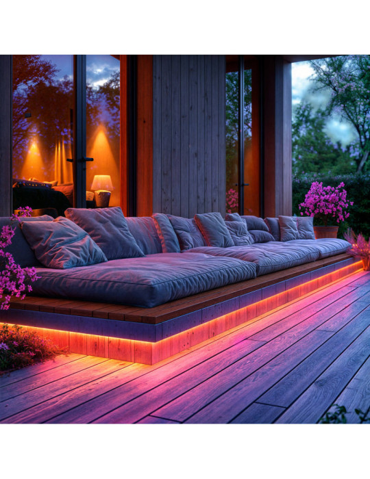 Ruban LED Extérieur Solaire 24V DC SMD2835 60 LED/m 50m IP65 Largeur 12mm Coupe 100 cm