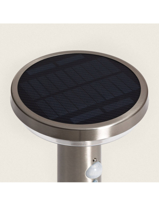 Balise Extérieure sur Pied Solaire LED 5W 50cm Aluminium avec Détecteur de Mouvement Barton