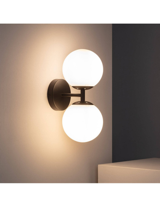 Lampe Murale Métal et Verre Balts Duplo