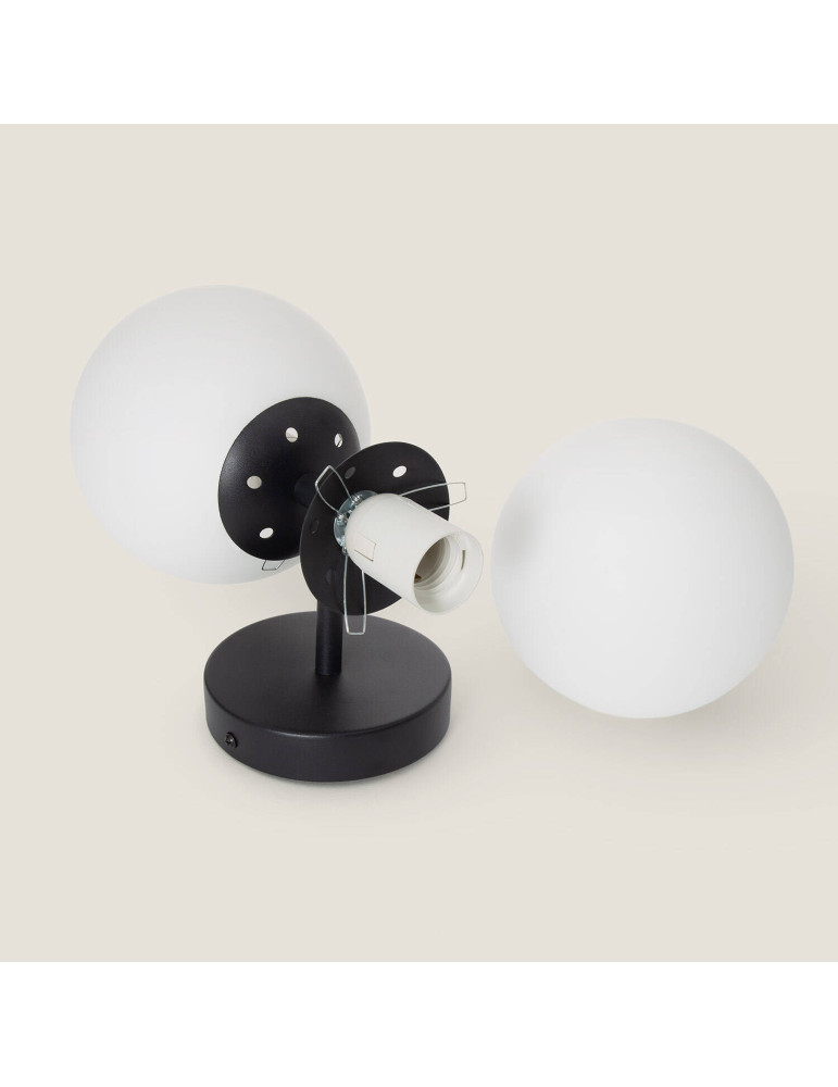 Lampe Murale Métal et Verre Balts Duplo