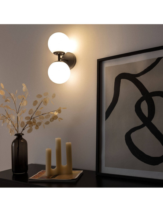 Lampe Murale Métal et Verre Balts Duplo