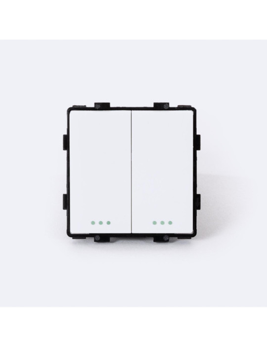 Interrupteur Double Bouton-Poussoir Modern