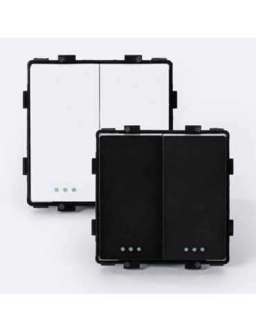 Interrupteur Double Bouton-Poussoir Modern