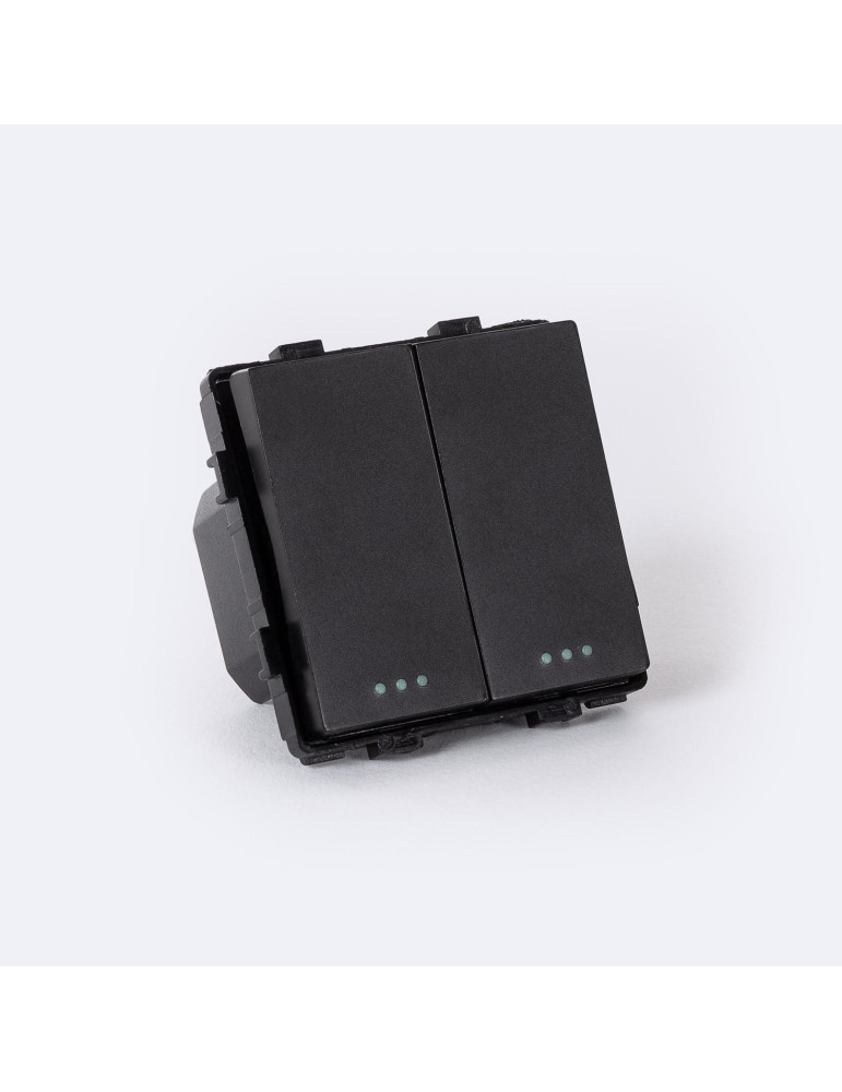 Interrupteur Double Bouton-Poussoir Modern