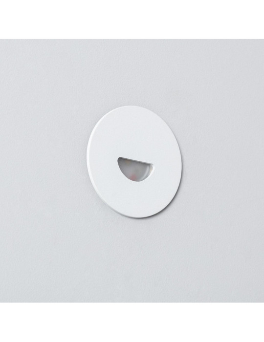 Balise LED Extérieure 2W Encastrable au Mur Ronde Guell Blanche