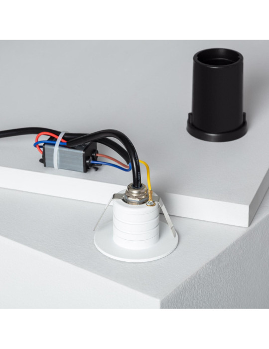 Balise LED Extérieure 2W Encastrable au Mur Ronde Guell Blanche