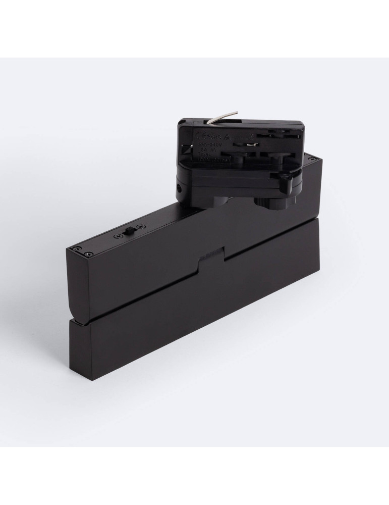 Spot Linéaire LED sur Rail Triphasé 12W CCT Dimmable Elegant Optic Noir