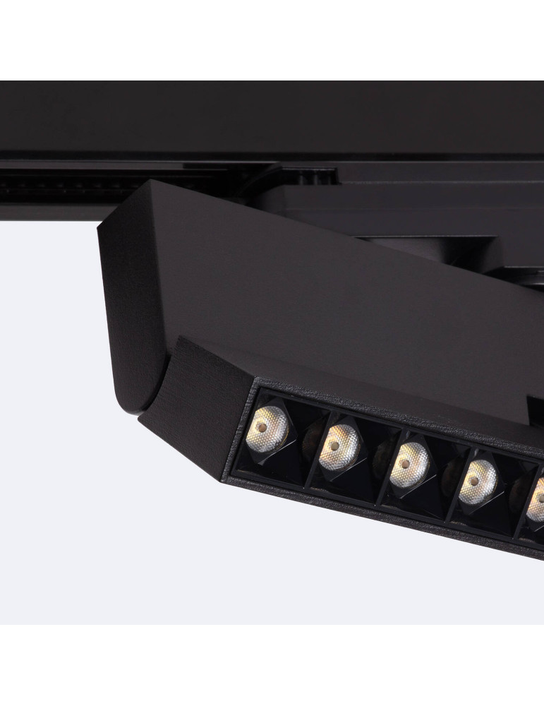 Spot Linéaire LED sur Rail Triphasé 12W CCT Dimmable Elegant Optic Noir