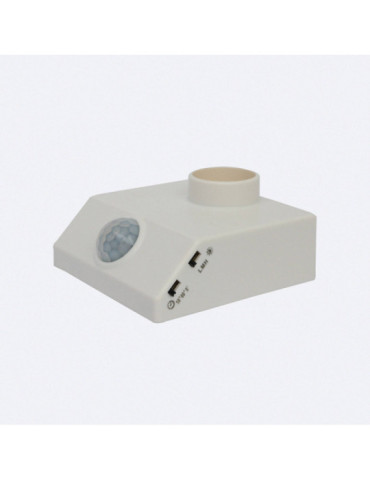 Détecteur de Présence PIR et Crépuscule 360º pour Ampoules E27