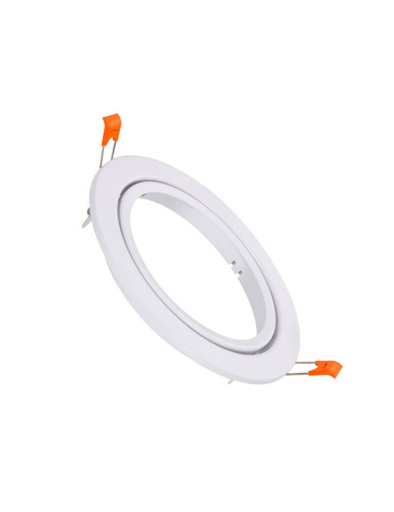Collerette Downlight Encastrable Ronde Orientable pour Ampoule LED GU10 AR111 Coupe Ø120 mm