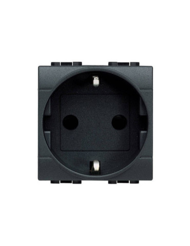 Prise 2P+T 2 Modules 16A 250V AC Branchement à Vis BTicino Living Light L4141
