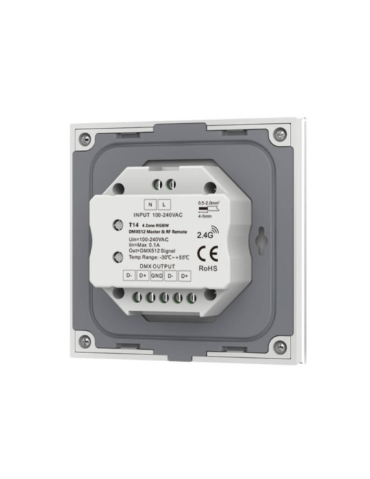 Variateur Master DMX Tactile RGBW 4 zones