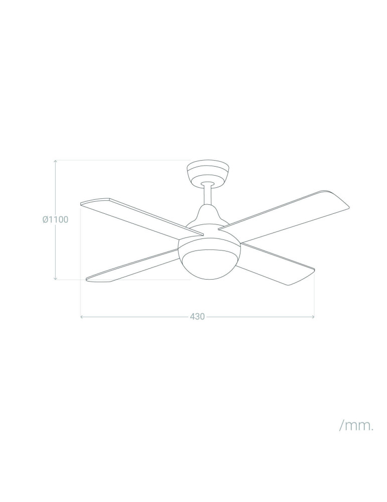 Ventilateur de Plafond Navy Niquel 110cm WiFi