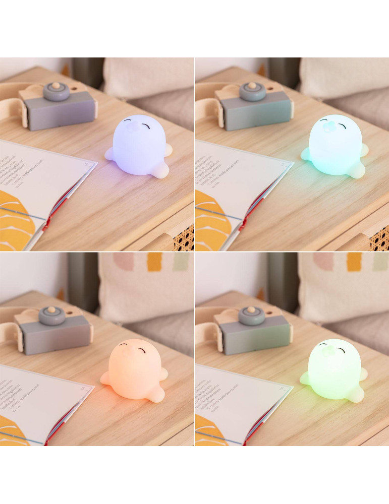 Veilleuse LED Phoque RGB en Silicone IP67