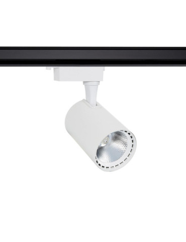 Spot LED sur Rail Monophasé 30W Bron Blanc