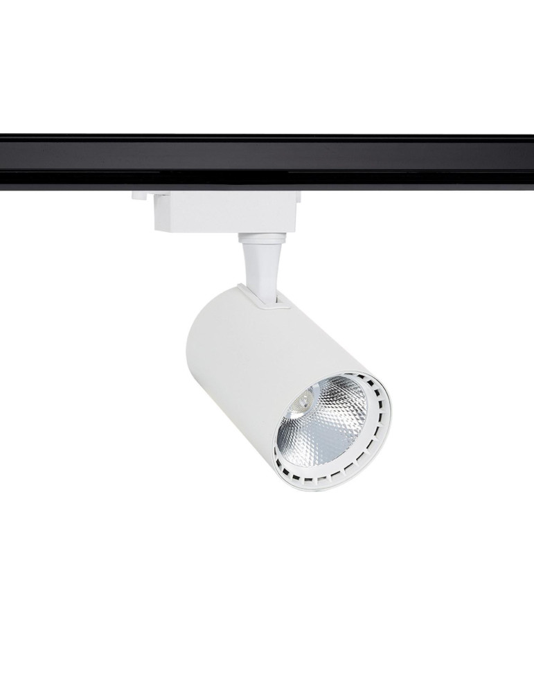 Spot LED sur Rail Monophasé 30W Bron Blanc