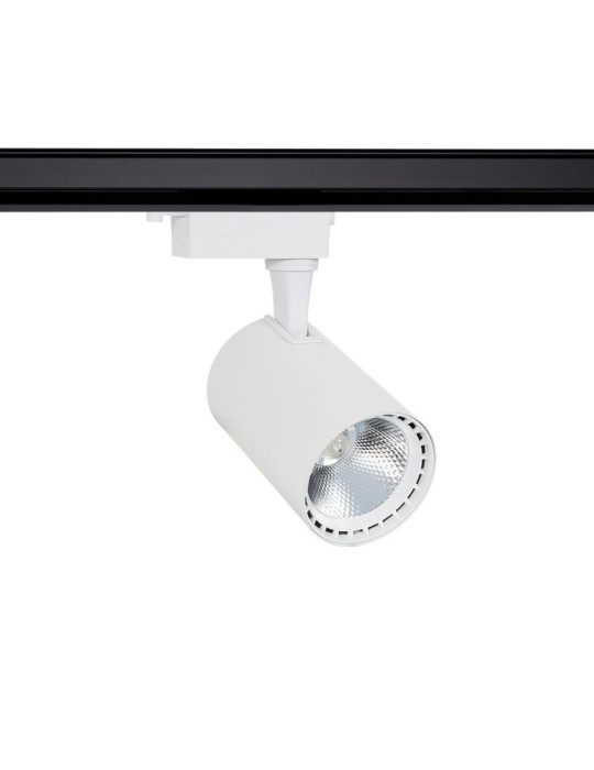 Spot LED sur Rail Monophasé 30W Bron Blanc