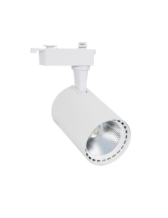 Spot LED sur Rail Monophasé 30W Bron Blanc