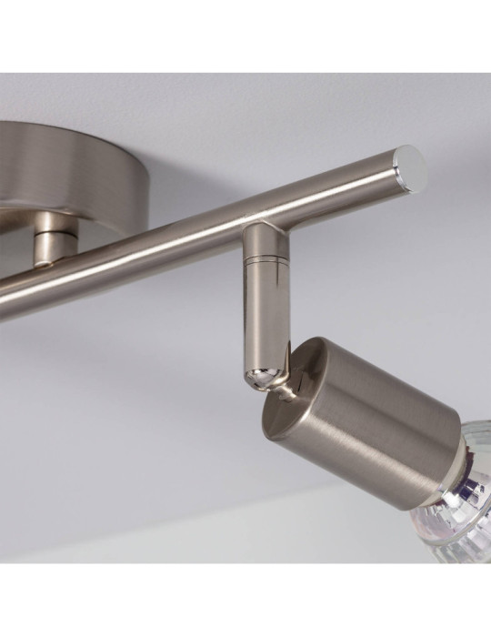 Plafonnier Orientable Aluminium Oasis 2 Spots Argenté