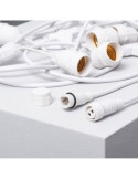 Guirlande Extérieure avec 8 Douilles E27 5.5m Blanche IP65