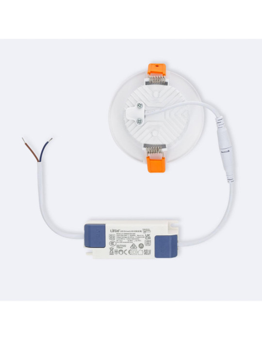 Downlight LED 10W Rond OSRAM Aero 110 lm/W LIFUD Coupe Ø 80 mm