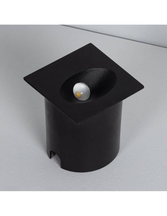 Balise Extérieure Murale LED Encastrable 3W Coney Noire