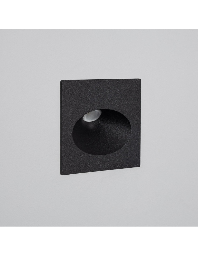 Balise Extérieure Murale LED Encastrable 3W Coney Noire